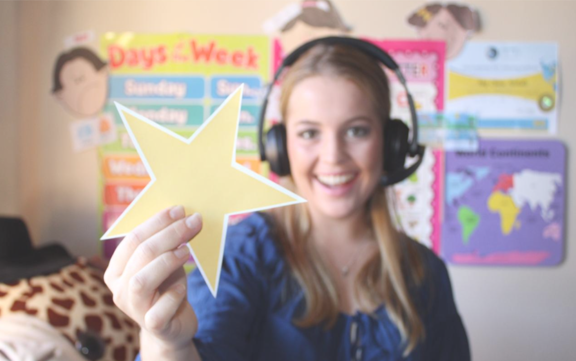 Example of an online English teacher's background.